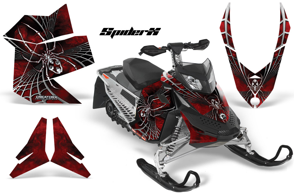 Skidoo REV XP Graphics Kit SpiderX Red